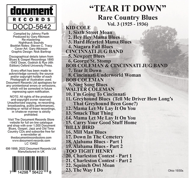 Rare Country Blues Vol 3(1928 – 1936)