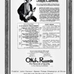 "Vintage music-themed fine art poster featuring Blues, Jazz, Old Time, and Classical music styles, printed on high-quality paper.
