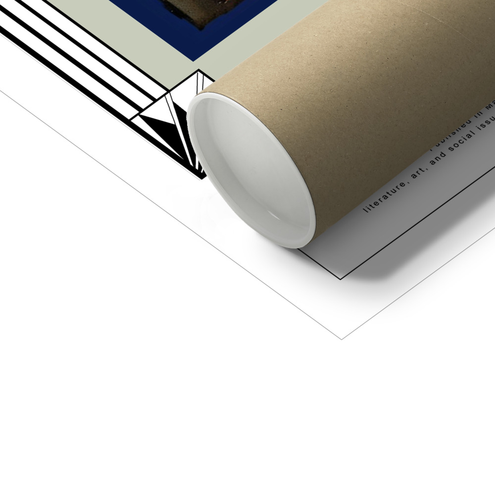 Museum quality poster shown with poster tube