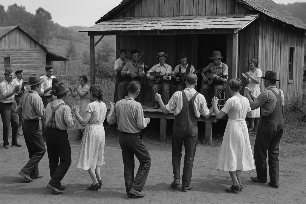 Aiken County String Band at Appalachian Gathering, 1920s (Artist’s Impression)