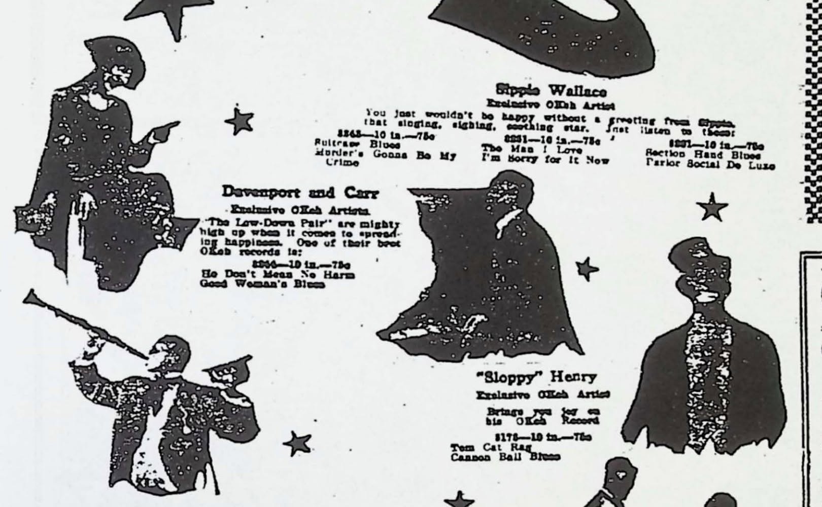 1925 OKeh Records Christmas advertisement from the Chicago Defender showing Waymon Sloppy Henry