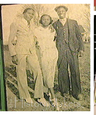 Howard Armstrong with Frances Childrey and an unidentified man in Fort Wayne, Indiana, circa 1930s